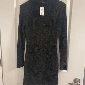 Black sparkle mini dress